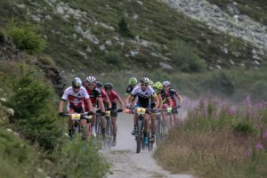 Group of cyclists