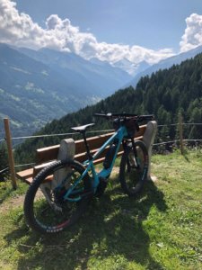 Bike in mountain edge
