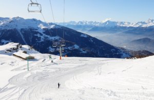 Ski area on mountain