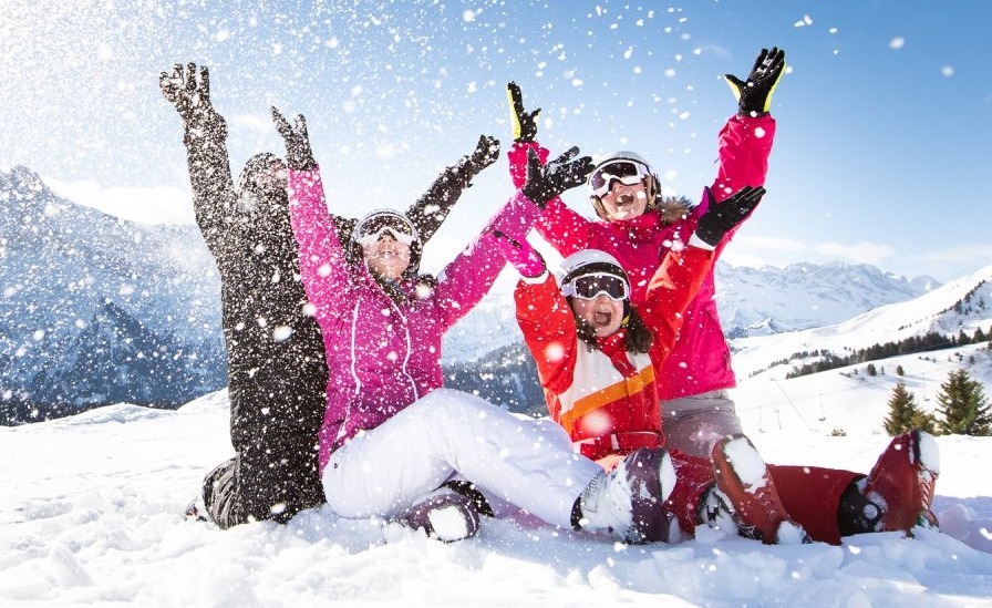 Family in the alps